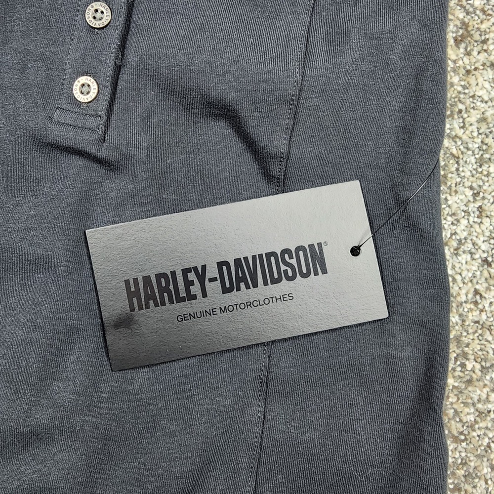 Harley-Davidson Black Racerback Henley Tank Top - Picture 7 of 15
